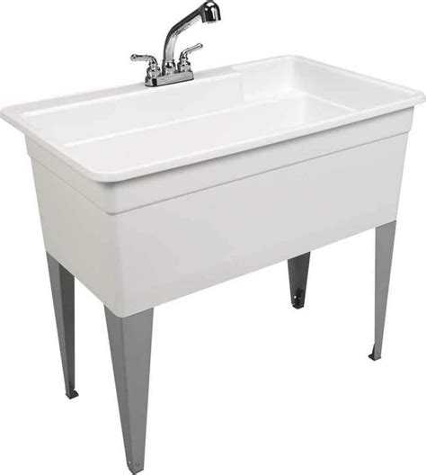 large free standing utility sink.